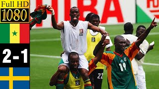 Senegal 2-1 Sweden World Cup 2002 Full Highlight - 1080P Hd Henri Camara