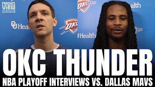 Mark Daigneault &amp; Cason Wallace Discuss OKC Thunder vs. Dallas Mavs Series After Game 1 Win