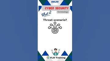 What is Threat scenario? cyber security terminology #cybersecurity #vlrtraining #education