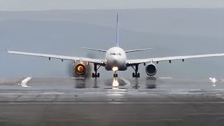 Plane Engine Explodes On Takeoff