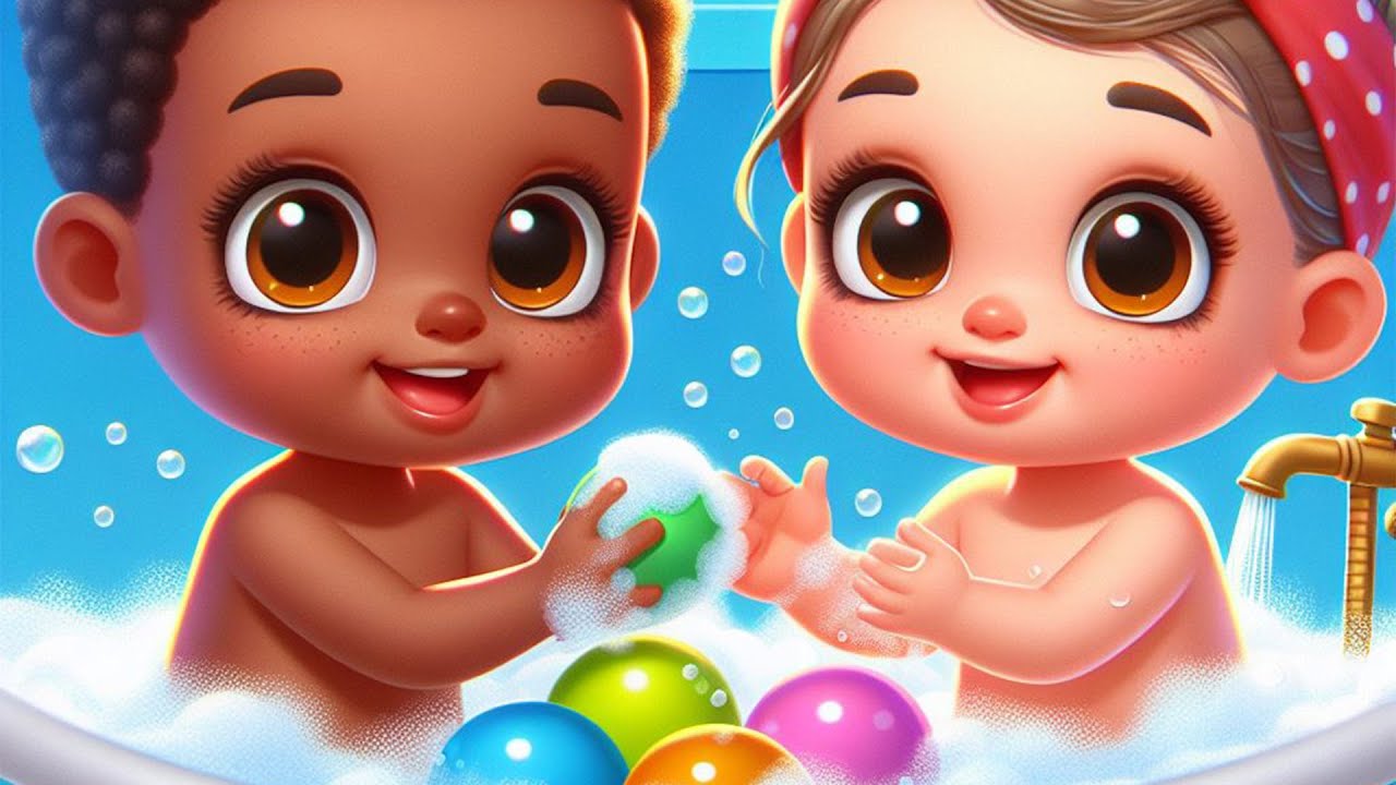 Copilasii se rasfata la baie cu spuma multa - Cantece pentru copii (desene animate) | Cip-Cirip