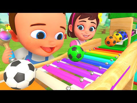 Colors for Children to Learn with Little Babies Fun Play Slider Xylophone Wooden Toy Set Educational