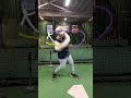 Mick Byrnes working on loading his baseball swing a little earlier