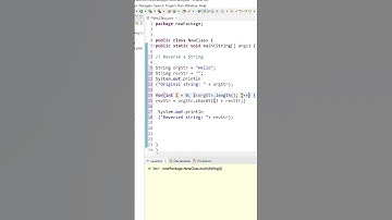 Reverse a String #shorts #java #programming