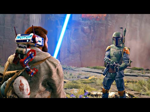 Boba Fett Confronts Cal Kestis Boss Fight Scene – Star Wars Jedi Survivor PS5 (4K 60FPS)