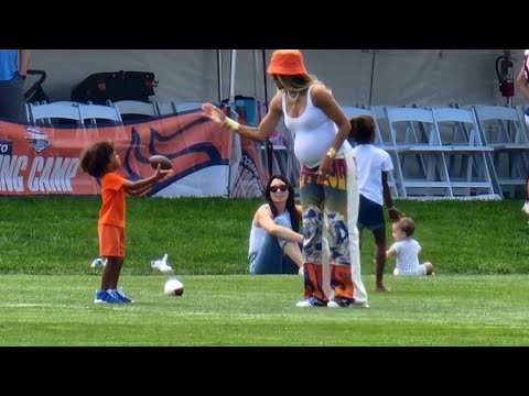 Ciara and Russell Wilson announce 4th pregnancy + she's seen with baby bump at Broncos training camp