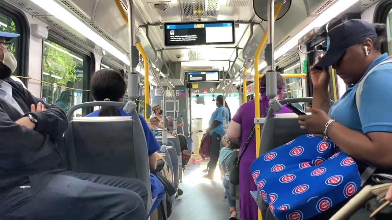 CTA On Board Riding 2022 Nova LFS Bus 8371 on Route 92 Foster from Broadway to Jefferson Park