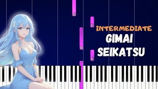 Download lagu GIMAI Seikatsu Episode 1 OST - NEW FAMILY | EASY piano tuto