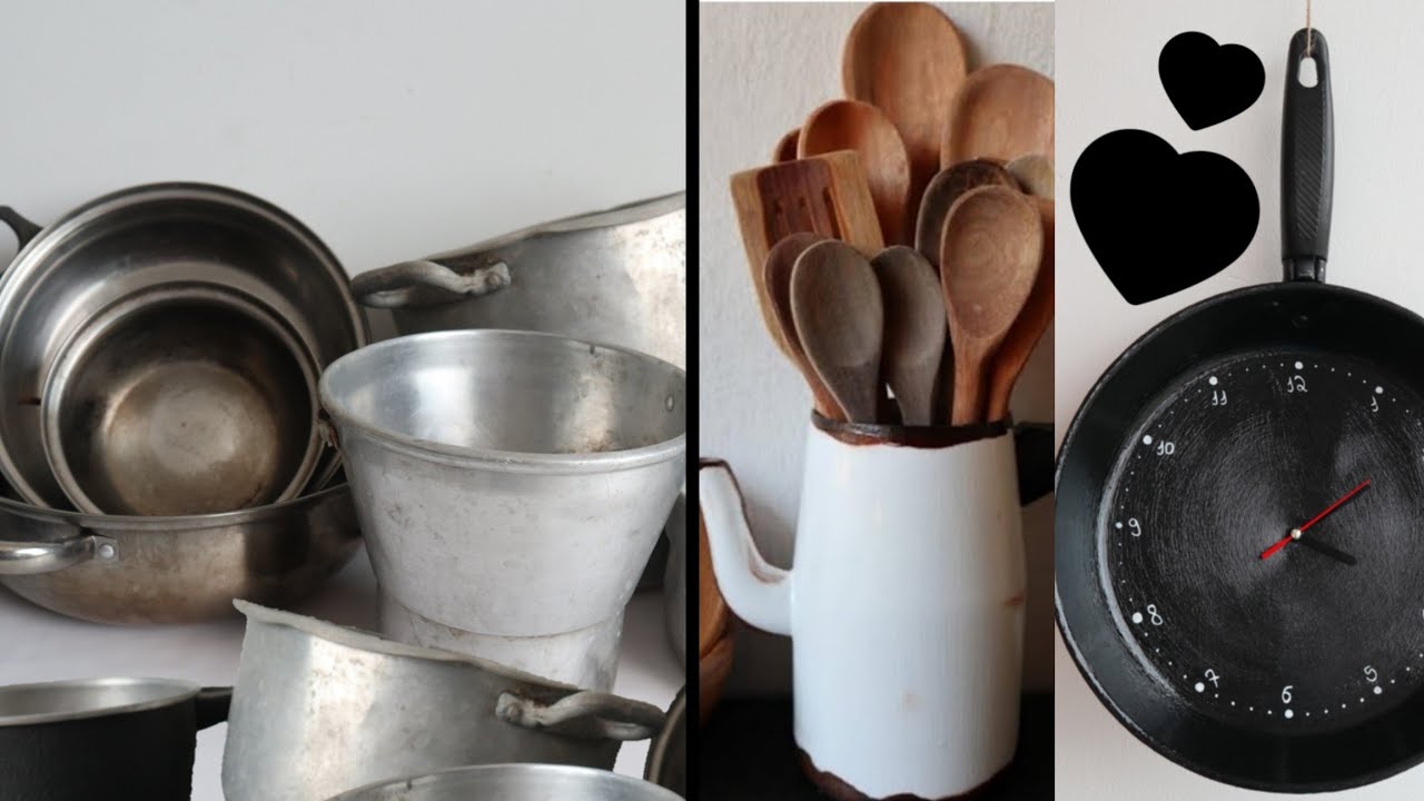 Tem Panela Frigideira Velha Aí?😱 Faça você mesmo ideias Brilhantes com Reutilização Artesanato