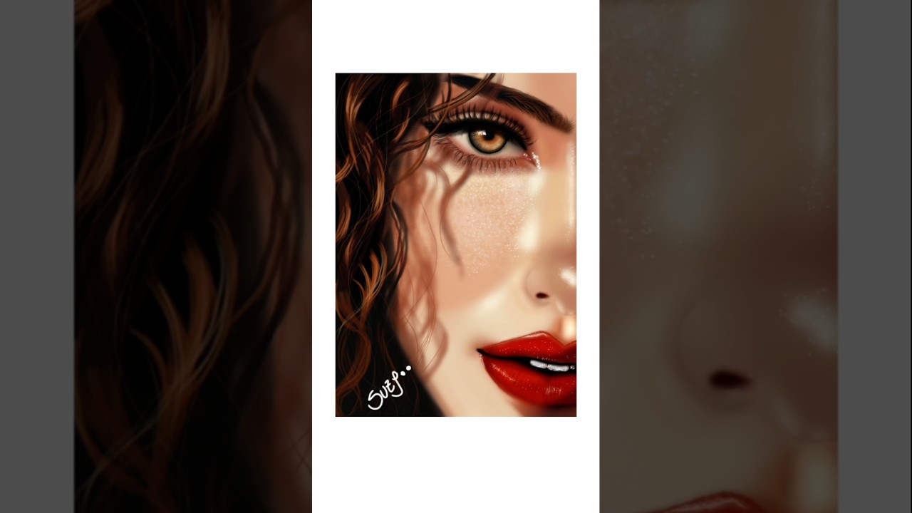 desenho digital rosto feminino 