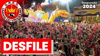 Viradouro 2024 (Campeã) | Bateria no Desfile | Samba ao vivo - #Desfile24