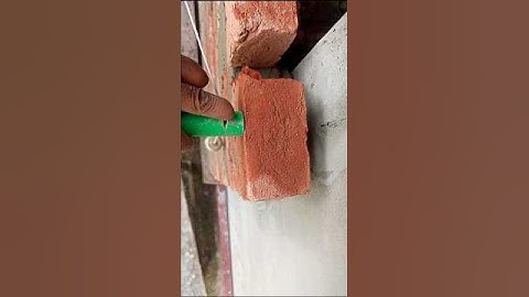 Techniques for Checking Plumb Bob When Laying Bricks #diyprojects #construction #shorts
