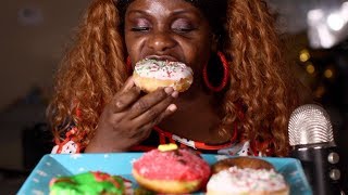 Asmr santy donut holiday eating sounds use headphones to experience
tingles in your brain body. this video is intended help you relax so
can f...