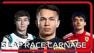 Alex Albon, Leclerc, Russell - 3 LAP RACE CARNAGE STREAM