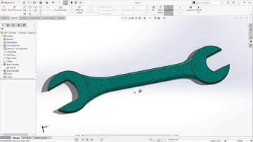 How to draw a Spanner, SolidWorks Part Design Tutorial #5 | Step-by-Step CAD Modeling #2025