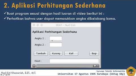Tugas 3 - Pemrograman Objek Java Netbeans GUI