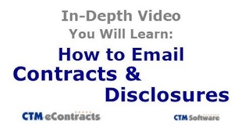 Emailing Contracts Disclosures
