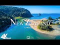 Flying over new zealand 4k u calming music with spectacular natural landscape for relaxation