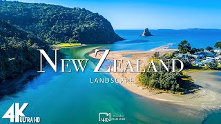 Flying Over New Zealand (4K UHD) - Calming Music With Spectacular Natural Landscape for Relaxation