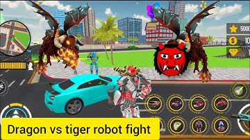 Dragon robot vs tiger robot fight - flying wild tiger robot game 2023 #tigerrobot
