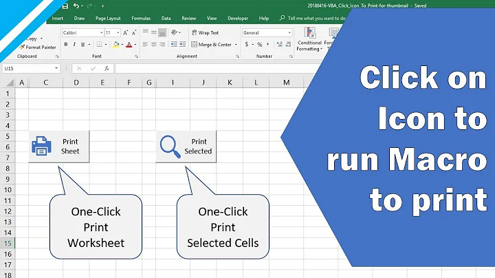 Excel VBA Tutorial: Click on icon to run print preview (or any VBA code) by assigning macro to shape