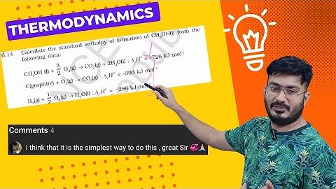 Calculate the standard enthalpy of formation of CH3OH  from the following data; NCRT