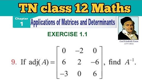 TN 12 Maths Exercise 1.1 Q.No.9 Applications of Matrices and Determinants