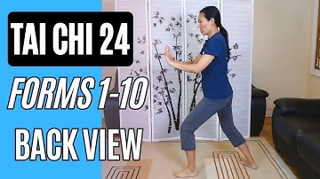 Tai Chi 24, Forms 1-10 Back View Up to Cloud Hands