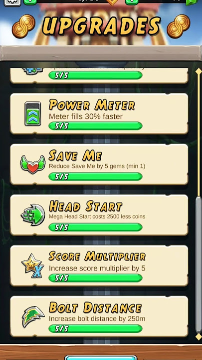 maxing usain bolt final upgrade in temple run 2#tamplerun2 #templerun