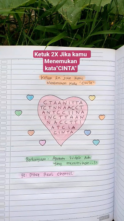 Kalau Kamu Menemukan Kata “CINTA”, Ketuk 2x 💗 #shorts #viral #cinta
