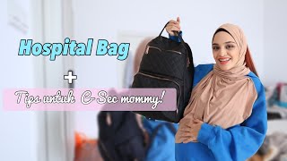 What&#39;s In My HOSPITAL BAG + Tips untuk C-sec mom ! | #BABY2