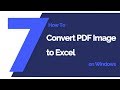 How to Convert PDF Image to Excel on Windows | PDFelement 7