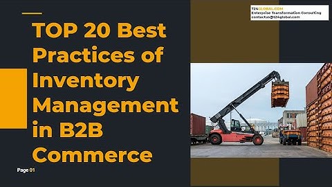 24- TOP 20 Best Practices of Inventory Management in B2B Commerce