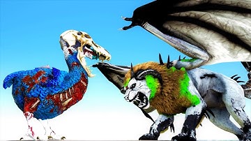 ANCIENT GIGA ZomDODO & GREEN ICE MANTICORE Z !!! ARK Survival Evolved MODDED DOX E18