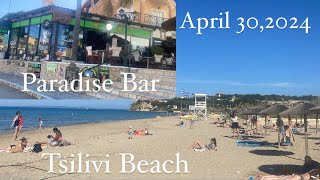 just a little glimpse of Tsilivi Beach and Passing Paradise Bar, April 30,2024 #tsilivi