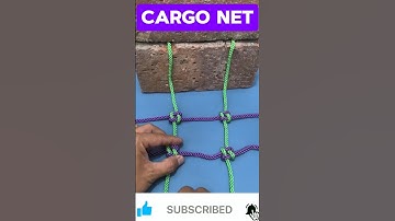How to Tie Cargo Net, Climbing Net & Crown Net: Step-by-Step Guide 🪢#cargonet #climbingknots #short