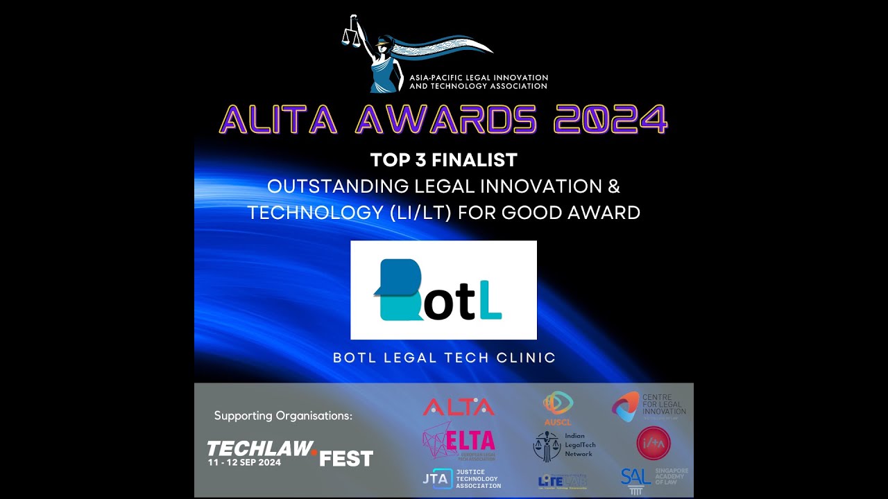 ALITA Awards 2024 Finalist - Project BotL Legal Tech Clinic (LEGAL ...
