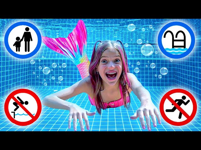 Jéssica e Seus amigos aprendem Regras de Segurança e Bom comportamento na piscina class=