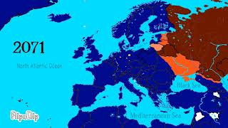 Future map in European countries 2032-2075 The rise and Fall of Russia