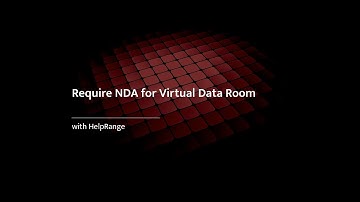 Require signing NDA for your Virtual Data Room