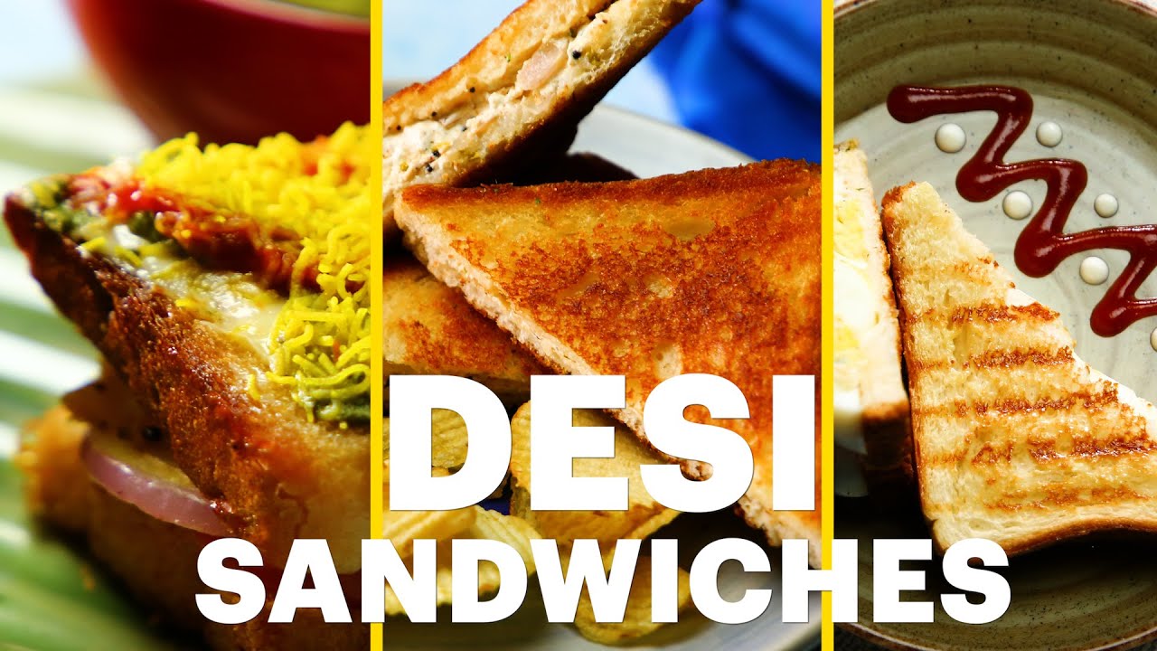 Desi Sandwich Recipes | Egg Mayo Sandwich | Dahi Toast Sandwich | Bombay Masala Toast Sandwich | India Food Network