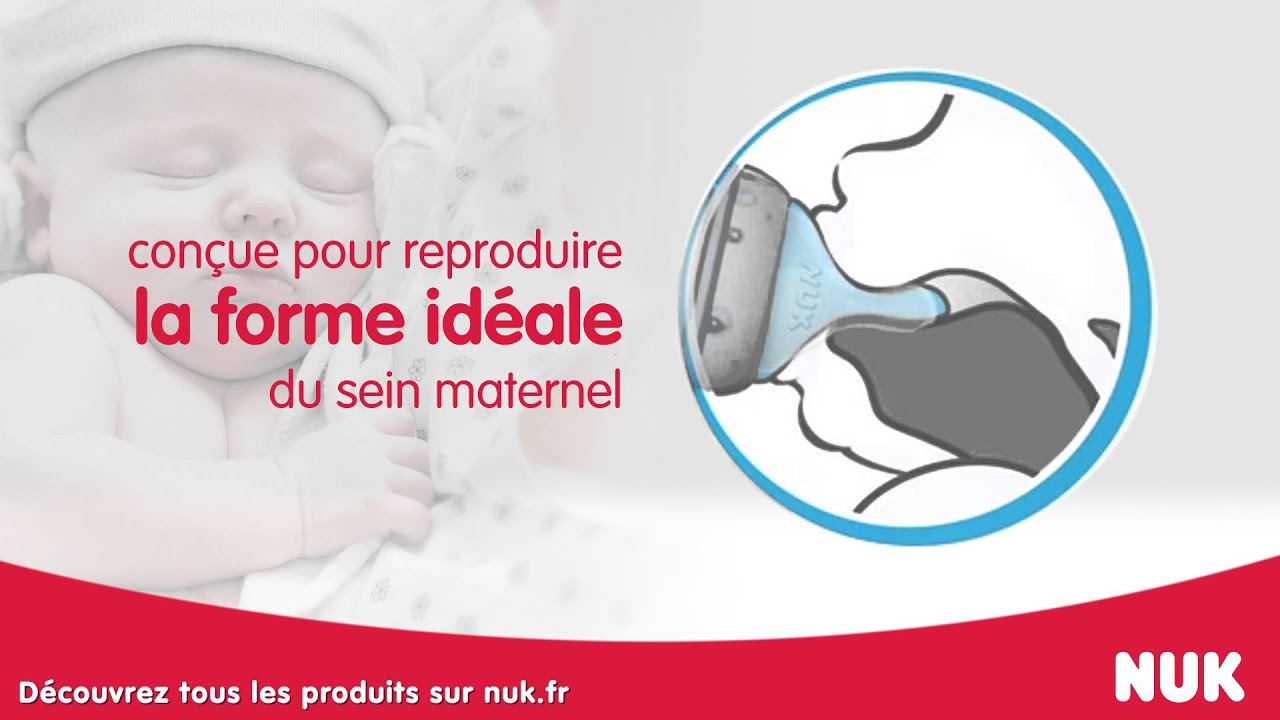 Tétine NUK First Choice+ Flow Control pour biberons | 6-18 Mois |Valve  Anti-Colique | Sans BPA | 2 pièces