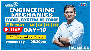 Engineering Mechanics (Force, System of Force) 3rd Sem #beu  #ee #eee #mechanics #biharengineering