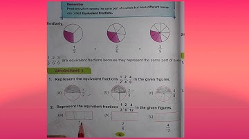 Dav Class-4 Mathematics Unit-9 Fractions Worksheet -1 Solved