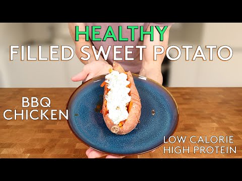 Low Calorie filled Sweet Potato BBQ Chicken amp Homemade Dip  Anabolic Healthy Protein Recipe