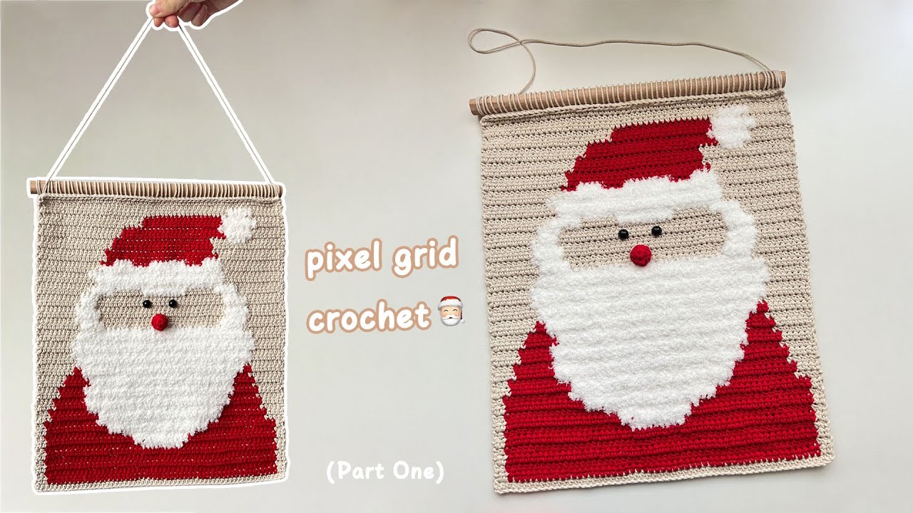 Pixel Art Crochet | 🎅Santa Claus Tapestry Decoration|✨Perfect