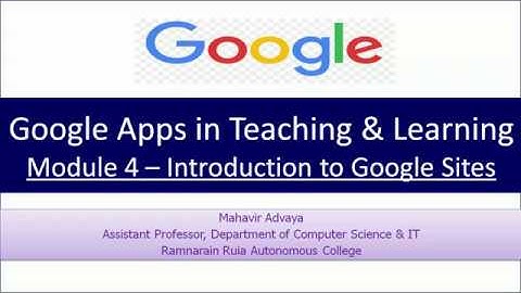 Module 4 1 Introduction to Google Site Dashboard