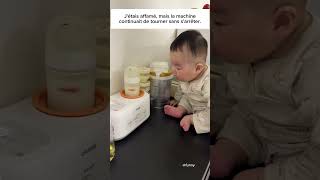 La faim m'a fait oublier les vertiges. #funny #baby #babyfunny #bebe #foryou #shortvideo #viralvideo