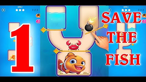 Save the Fish - Pull the Pin Game - Tutorials (Part 1) - Gameplay Walkthrough iOS,Android
