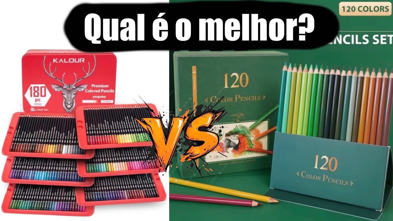 Lápis de cor KALOUR VS QILI - Descubra!!! Qual é o melhor? Qual eu devo comprar?